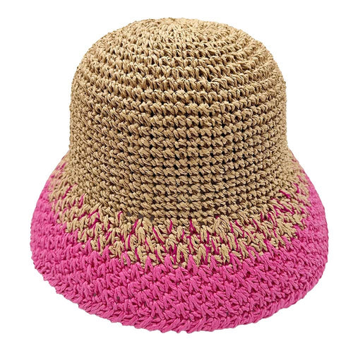 Pink Trimmed Bucket Hat