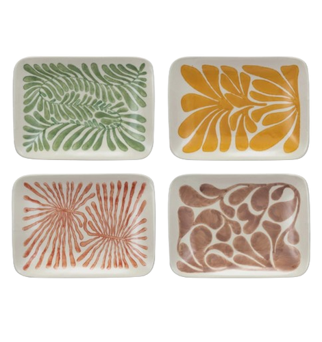 Floral Abstract Plates