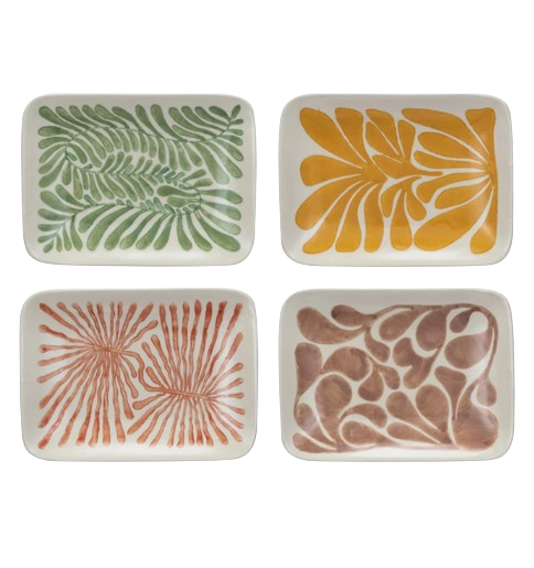 Floral Abstract Plates