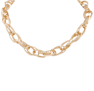Gold 16.5" Double Crumple Necklace