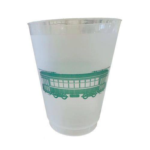 Green Streetcar Frosted Cups