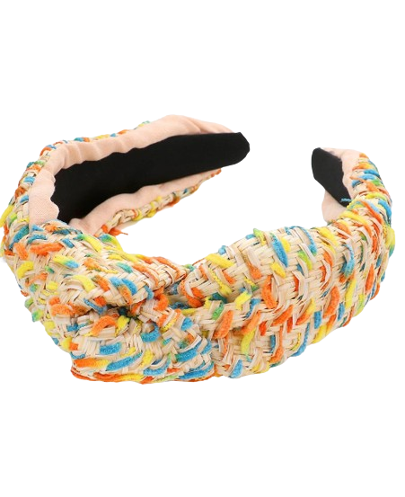 Multi Color Knot Straw Headband