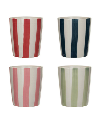 Striped Stoneware Cup