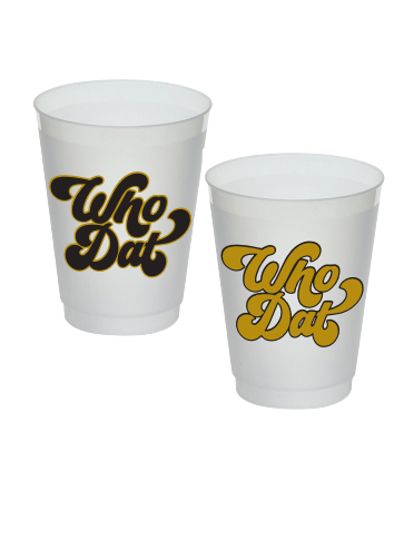 Saints Who Dat Frosted Cups