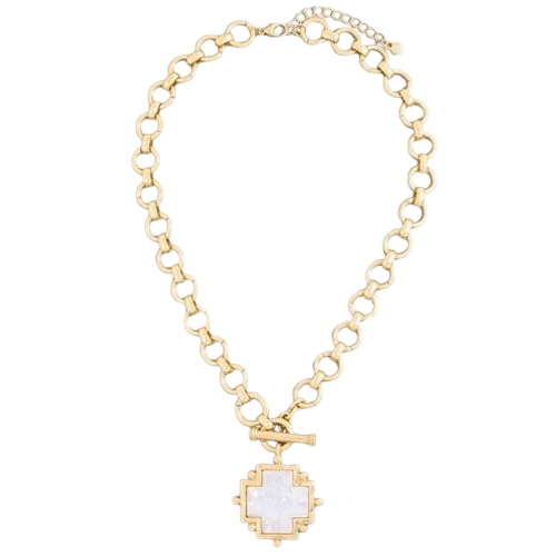 Pearl Square Toggle Necklace