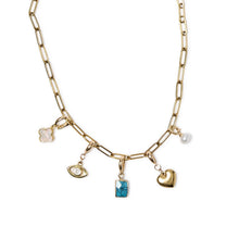 Love and Pearls Charm Necklace