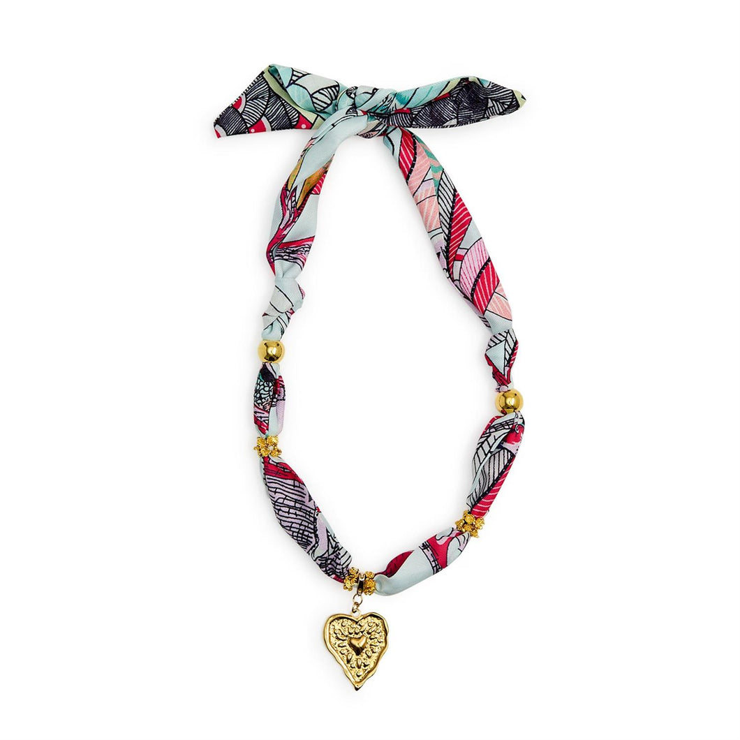 Pink Scarf Necklace