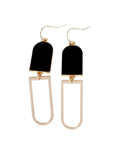 Geometric Enamel Earrings