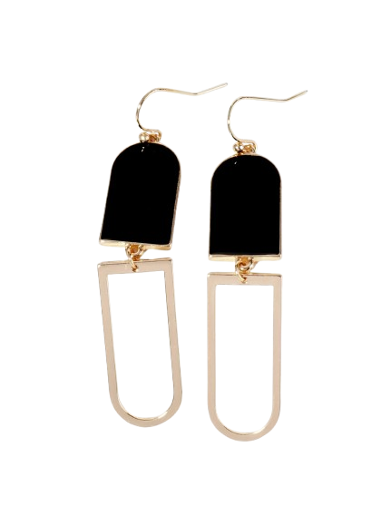 Geometric Enamel Earrings