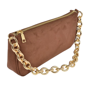Brown Micro Suede Bag