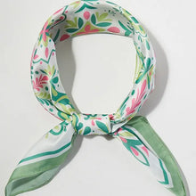 Green Mosaic Tile Square Scarf