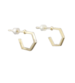 Hexagon Hoop Earrings
