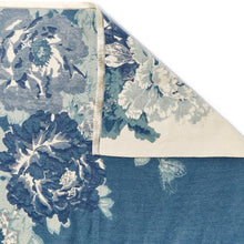 Double-Sided Blue Floral Scarf