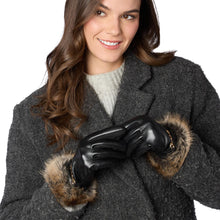 Black Faux Fur Cuff Gloves