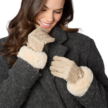 Beige Cashmere Feel Gloves