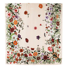 Pink Floral Silky Scarf