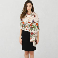 Pink Floral Silky Scarf