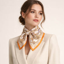 Orange Equestrian Square Scarf