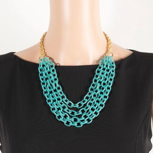 Tortoise Layered Link Necklace