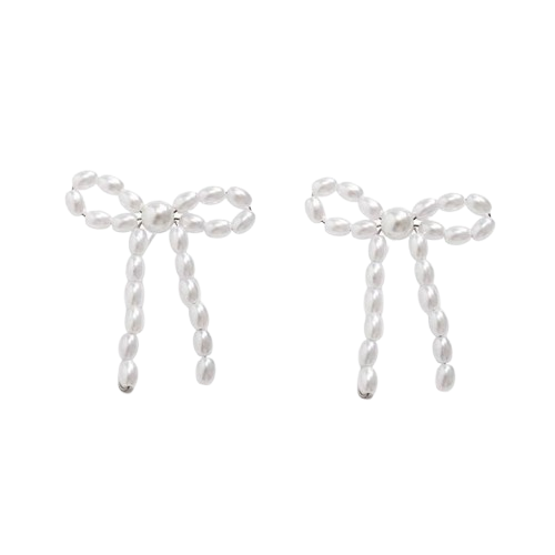 French Pearl Bow Earring