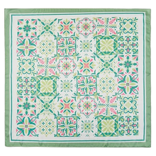 Green Mosaic Tile Square Scarf