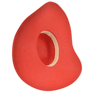 Beige Wide Brim Floppy Hat