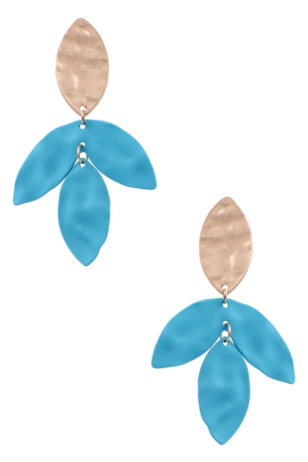 Turquoise Three Petal Earrings