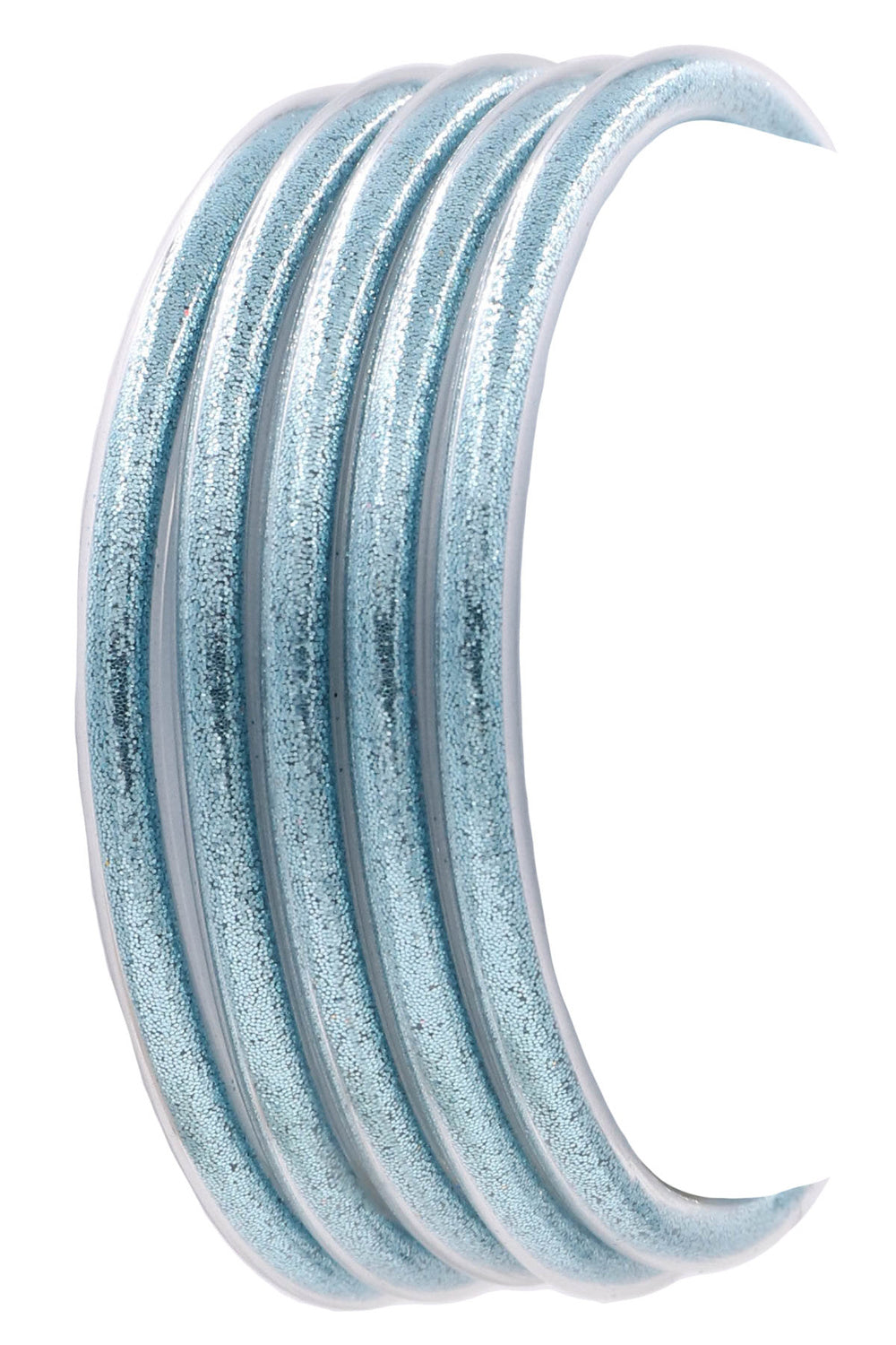 Blue Glitter Tube Bracelet Set