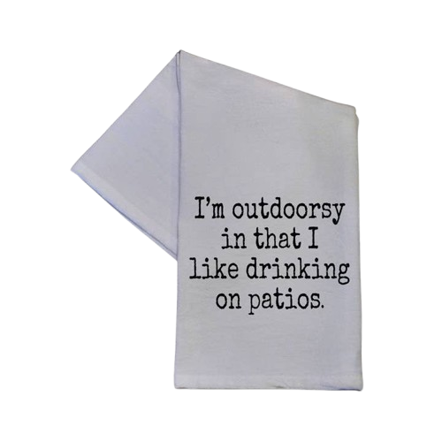 Outdoorsy Drinking Hand Towel
