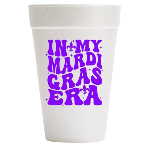 Mardi Gras Era Styro Cups