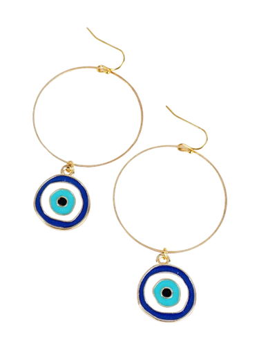 Evil Eye Hoops