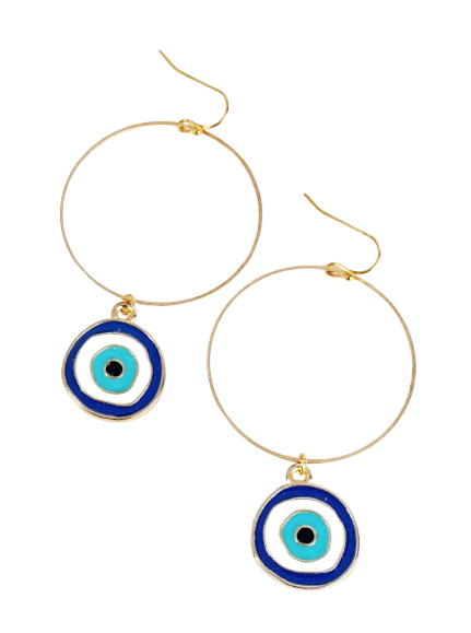 Evil Eye Hoops