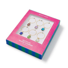 Set of 6 Gem Wine Charms