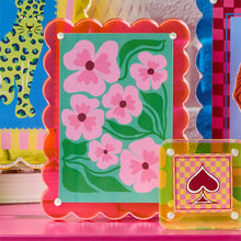 Pink Flower 4x6 Acrylic Frame