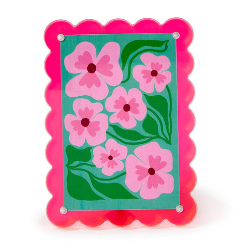 Pink Flower 4x6 Acrylic Frame