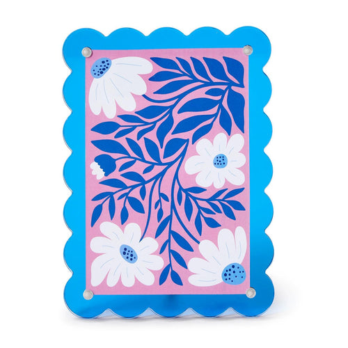 Blue Flower 4x6 Acrylic Frame