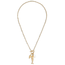 Pearl Fish Shell Charm Necklace