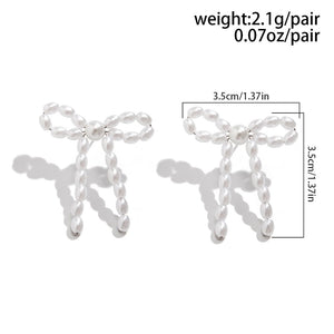 French Pearl Bow Earring