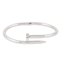 Silver Curved Nail Bracelet