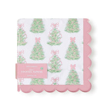 Pink Bow Tree Cocktail Napkins