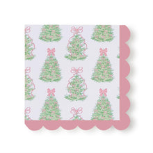 Pink Bow Tree Cocktail Napkins