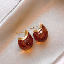 Tortoise Dome Teardrop Earring