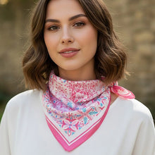 Pink Mosaic Tile Square Scarf
