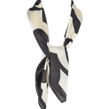 Black Floral Square Scarf