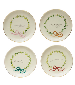 5" Round Holiday Sayings Plate