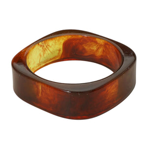 Tortoise Square Acrylic Bangle