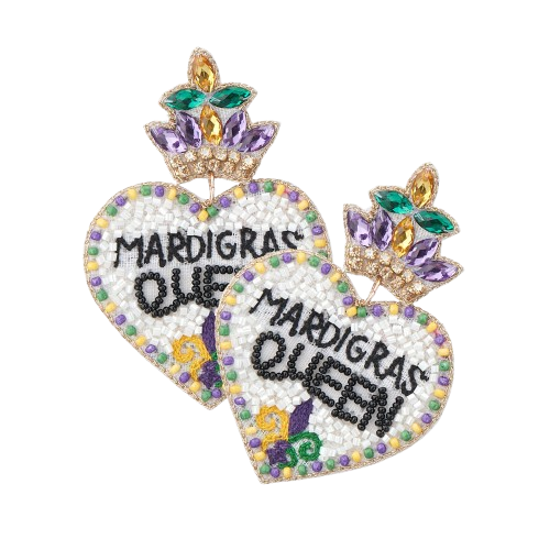 Mardi Gras Queen Earrings