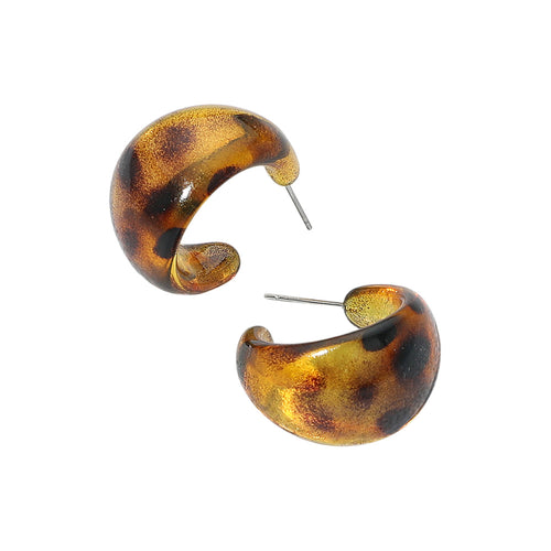 Tortoise Teardrop Hoop