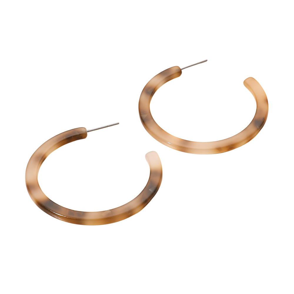 Blonde Tortoise Acrylic Hoops