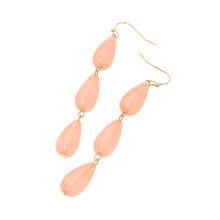 Pink Teardrop Dangle Earrings